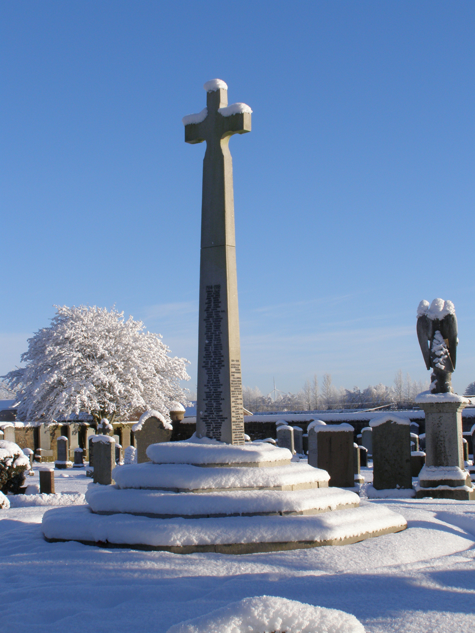 Memorial in snow